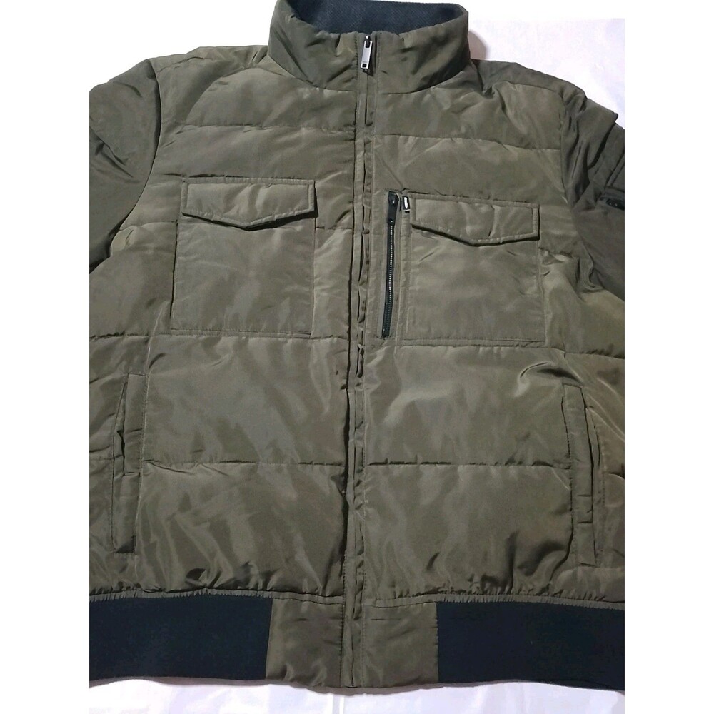 DKNY Olive Green Quilted Puffer Jacket - Picture 7 of 16